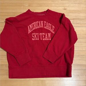 American Eagle Outfitters Red Ski Team  Sweater